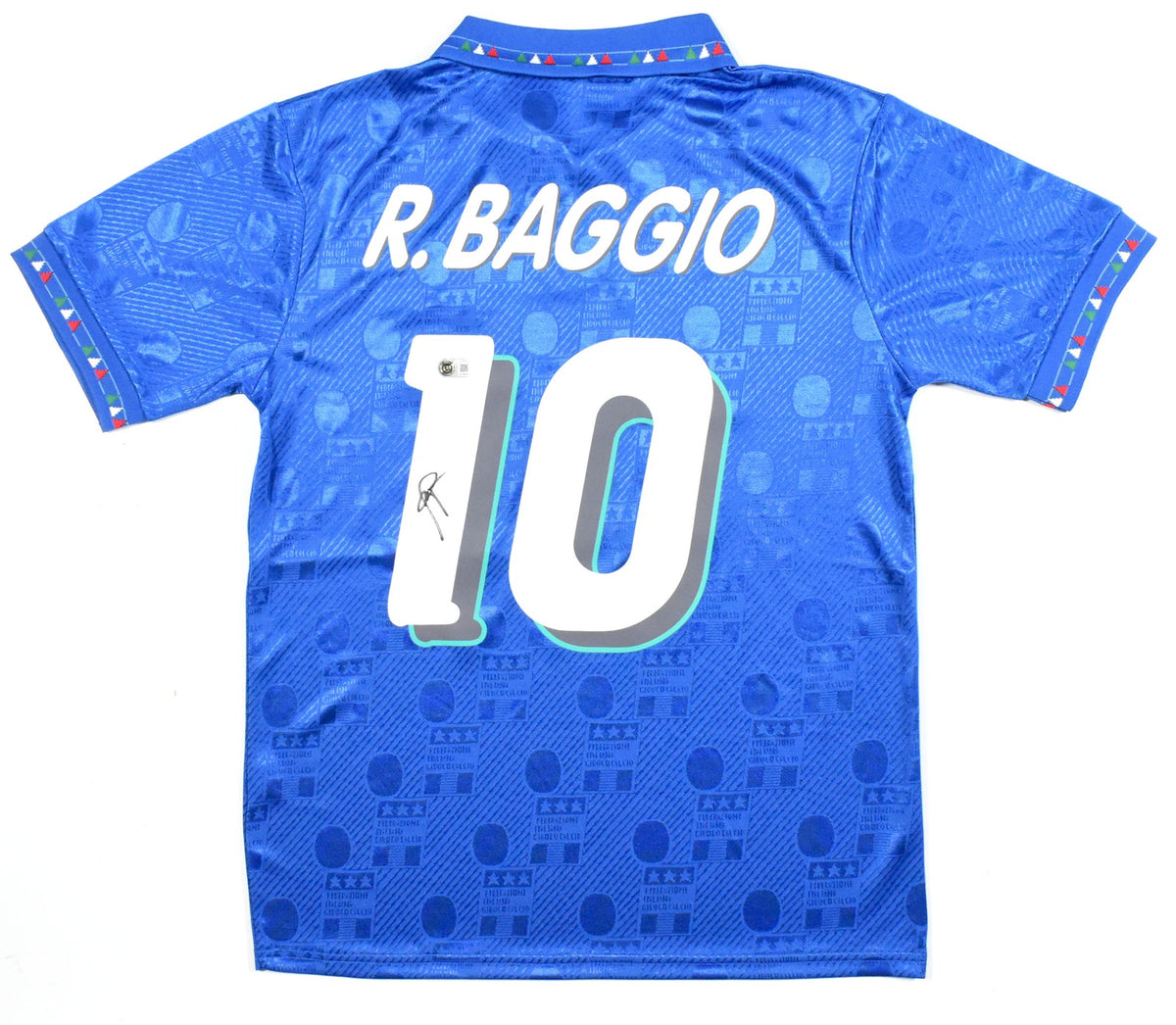 Roberto Baggio Autographed Italy Home Soccer Jersey