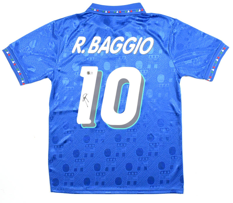 Roberto Baggio Autographed Italy Home Soccer Jersey