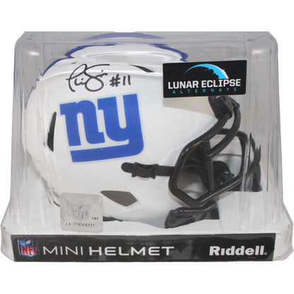 Phil Simms New York Giants Autographed Lunar Mini Helmet