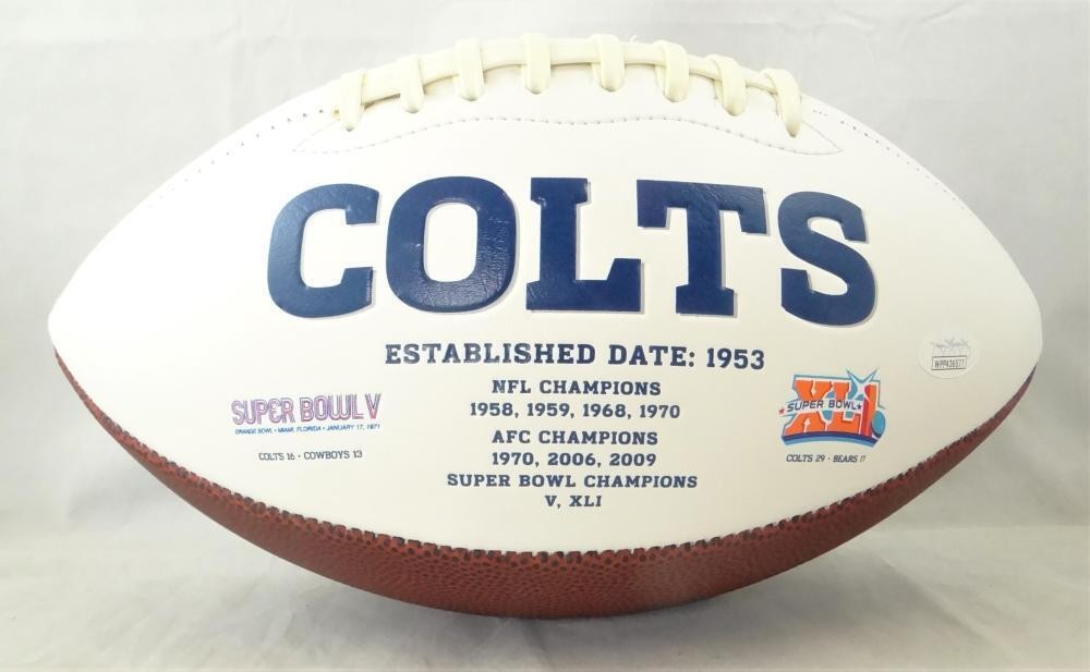 Darius Leonard Signed Indianapolis Colts Black Logo Football