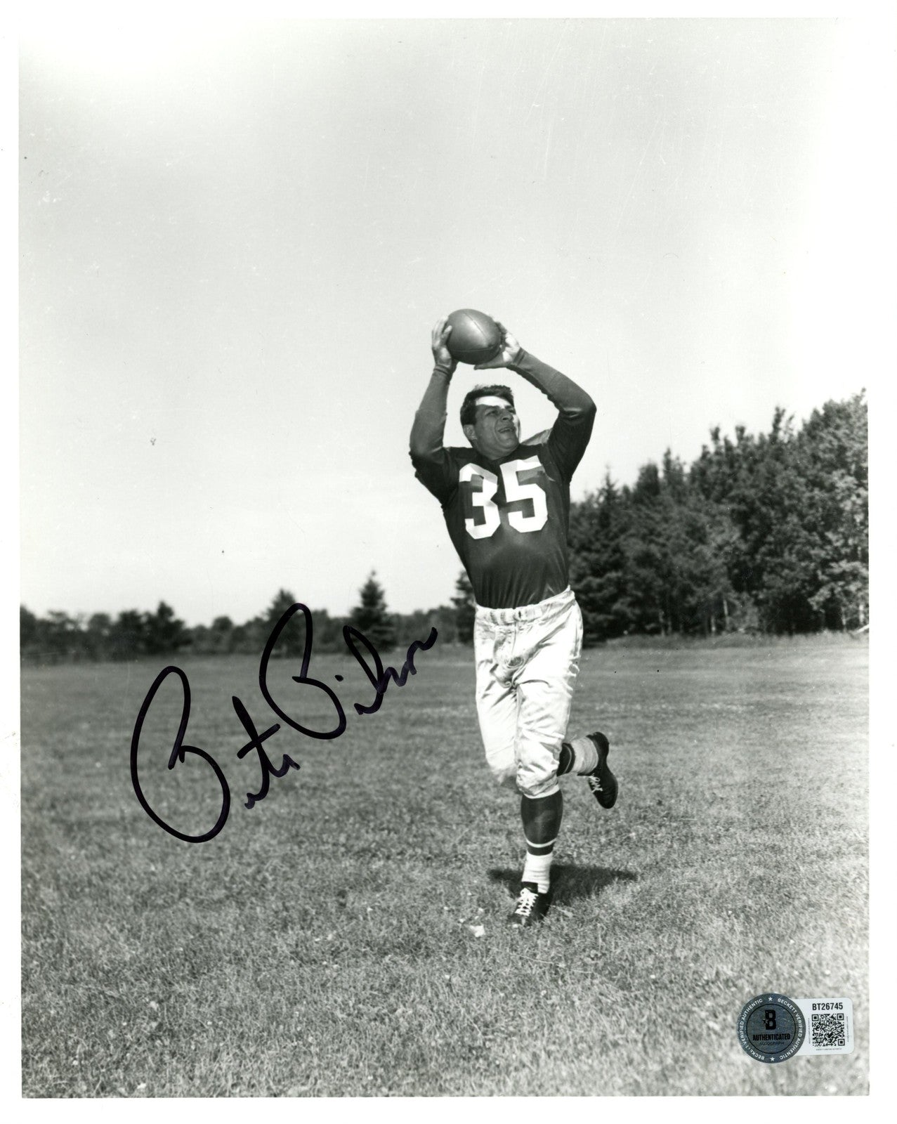Pete Pihos Signed Philadelphia Eagles 8x10 Photo