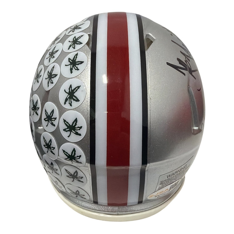 Troy Smith Signed Ohio State Buckeyes Mini Helmet - 2006 Heisman