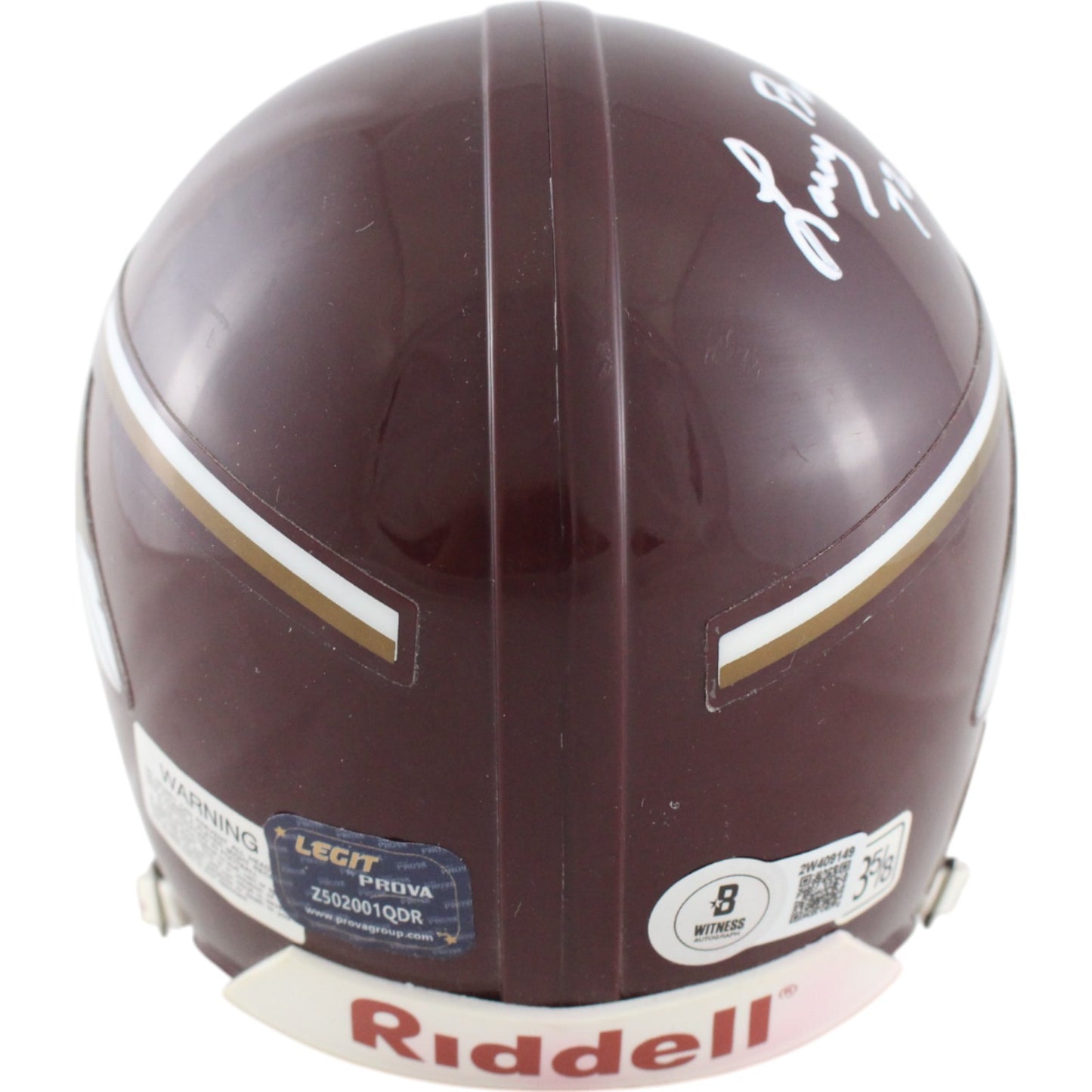 Larry Brown Signed Washington Redskins Throwback VSR4 Mini Helmet