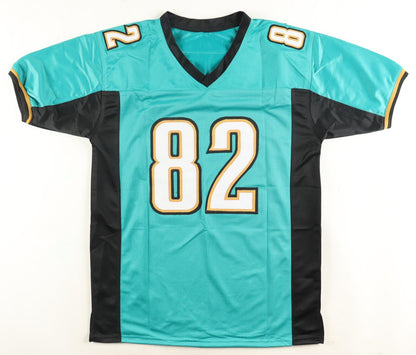 Jimmy Smith Autographed Jacksonville Jaguars Teal Custom Jersey