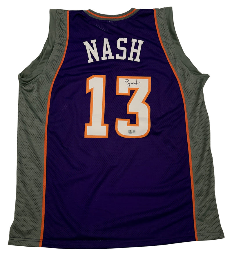 Steve Nash Signed Phoenix Suns Custom Basketball Jersey (BAS)