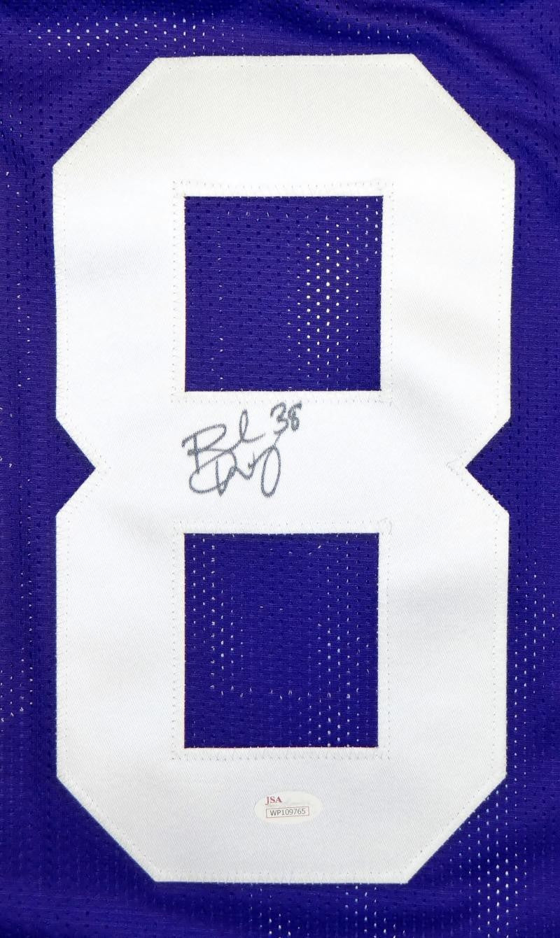 Brad Wing Autographed Purple Custom Jersey