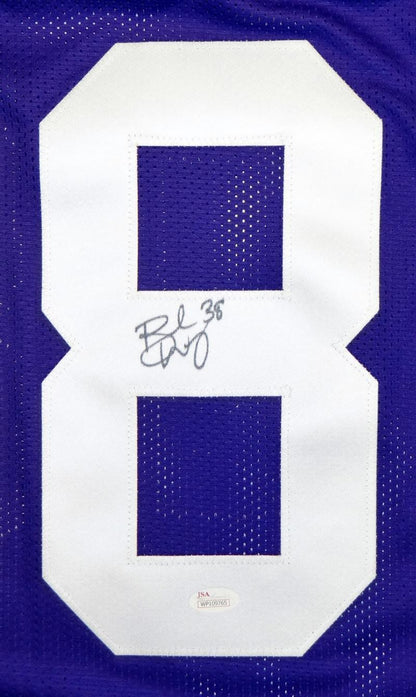 Brad Wing Autographed Purple Custom Jersey
