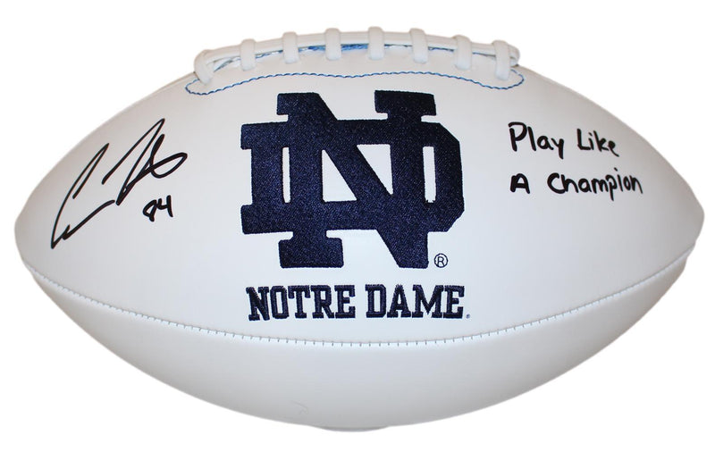 Cole Kmet Autographed Notre Dame Fighting Irish Logo Football