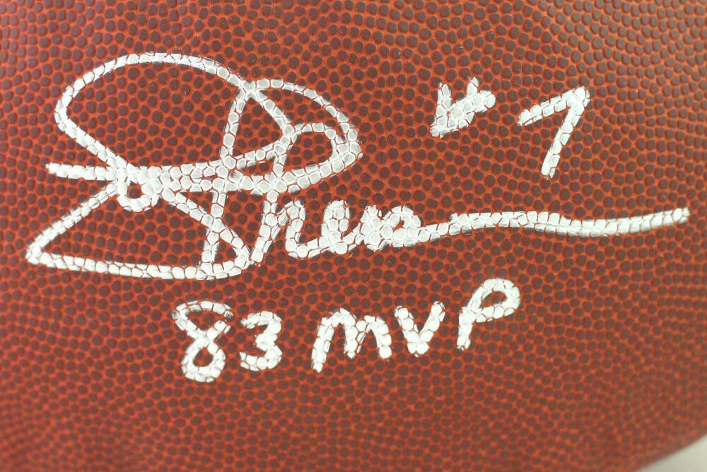 Joe Theismann Autographed NFL Supergrip Football with Inscription