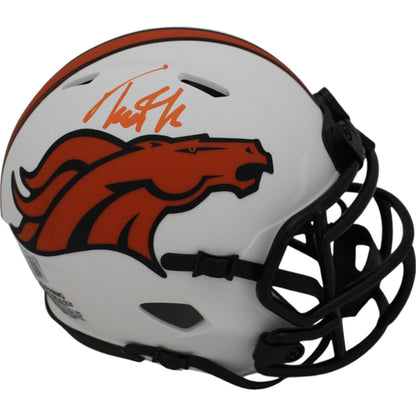 Troy Franklin Denver Broncos Autographed Lunar Mini Helmet