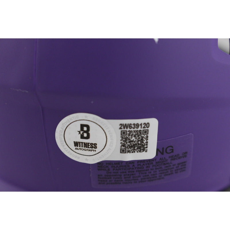 Ray Lewis Signed Baltimore Ravens Rave Mini Helmet Beckett COA