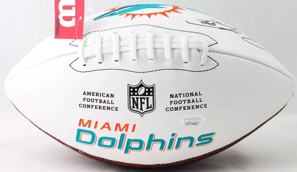 Jason Taylor Signed Miami Dolphins Logo Football