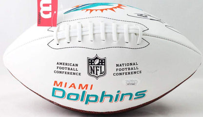 Jason Taylor Signed Miami Dolphins Logo Football