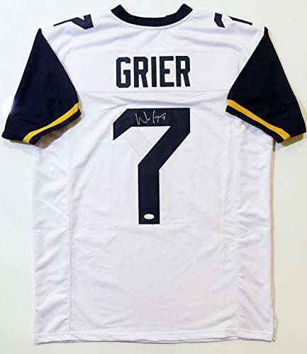 Will Grier Autographed White College Style Jersey