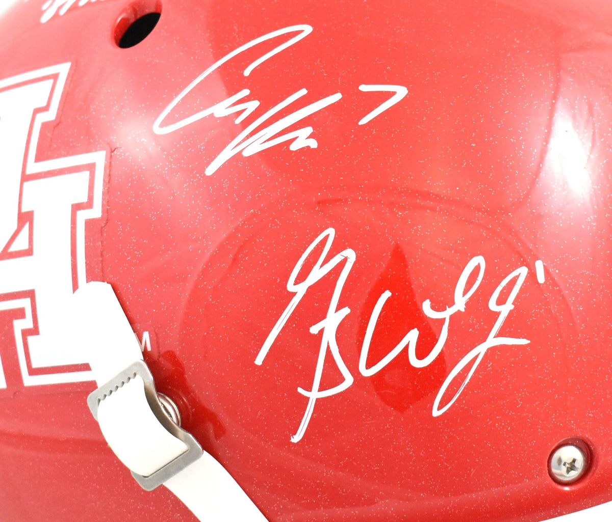Case Keenum, Andre Ware & Houston Legends Multi-Signed Full Size Helmet