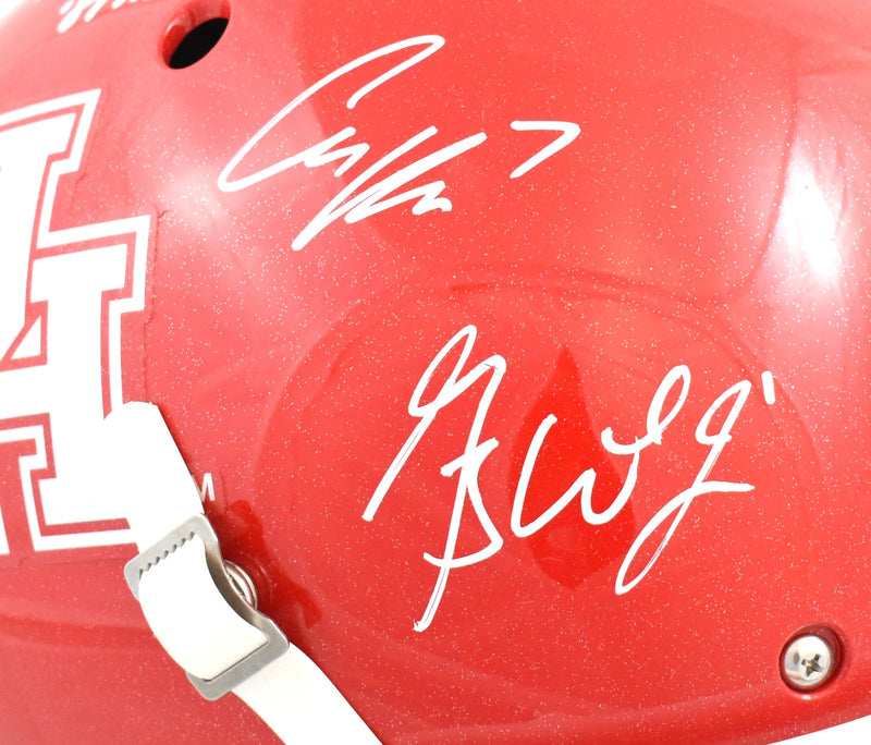 Case Keenum, Andre Ware & Houston Legends Multi-Signed Full Size Helmet