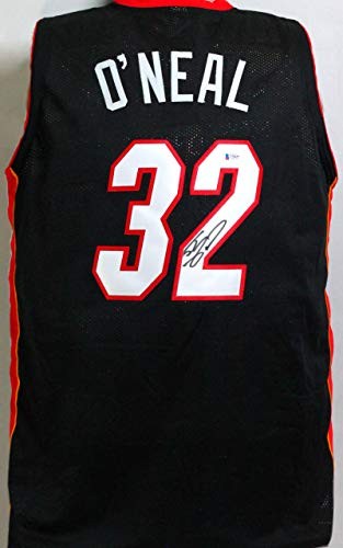 Shaquille O'Neal Signed Miami Custom Basketball Jersey - Black