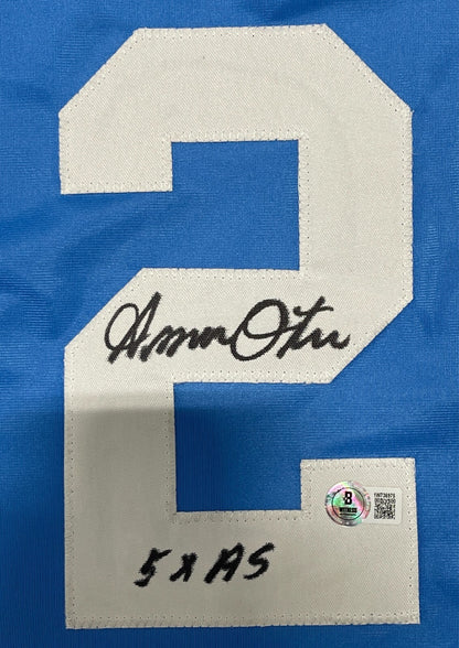 Amos Otis Signed Kansas City Royals Custom Jersey 5x All-Star Beckett BAS