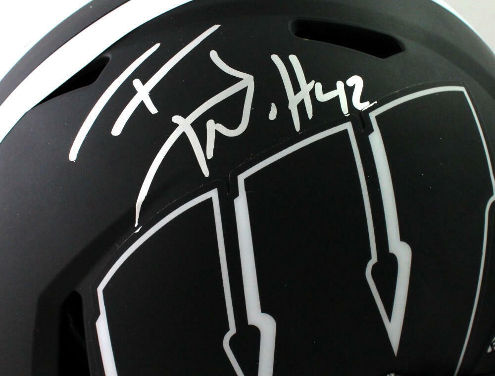 T.J. Watt Autographed Wisconsin Badgers Full Size Eclipse Authentic Helmet