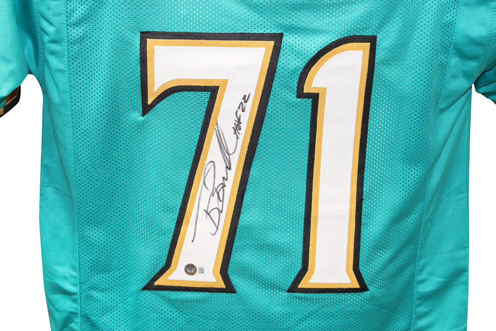 Tony Boselli Signed Jersey Jacksonville Jaguars Teal Pro Style Beckett
