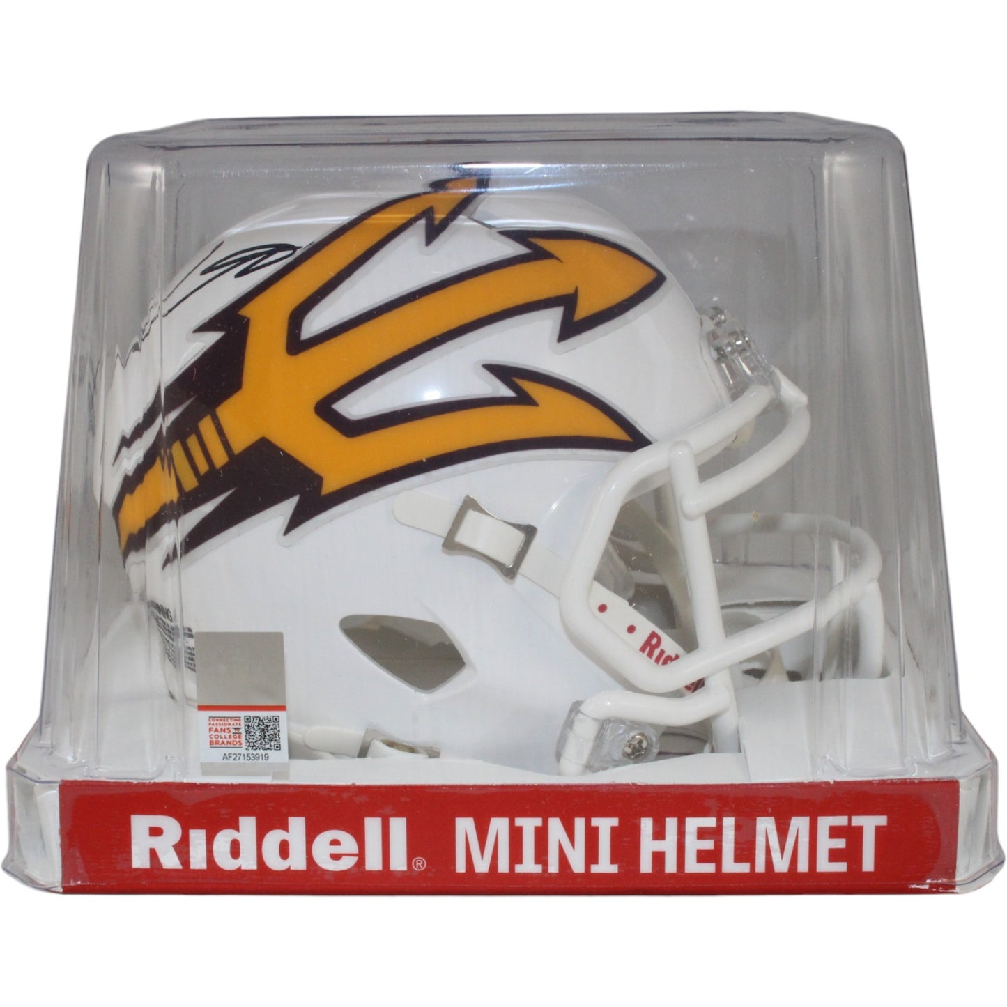 Sam Leavitt Autographed Arizona State Sun Devils White Mini Helmet