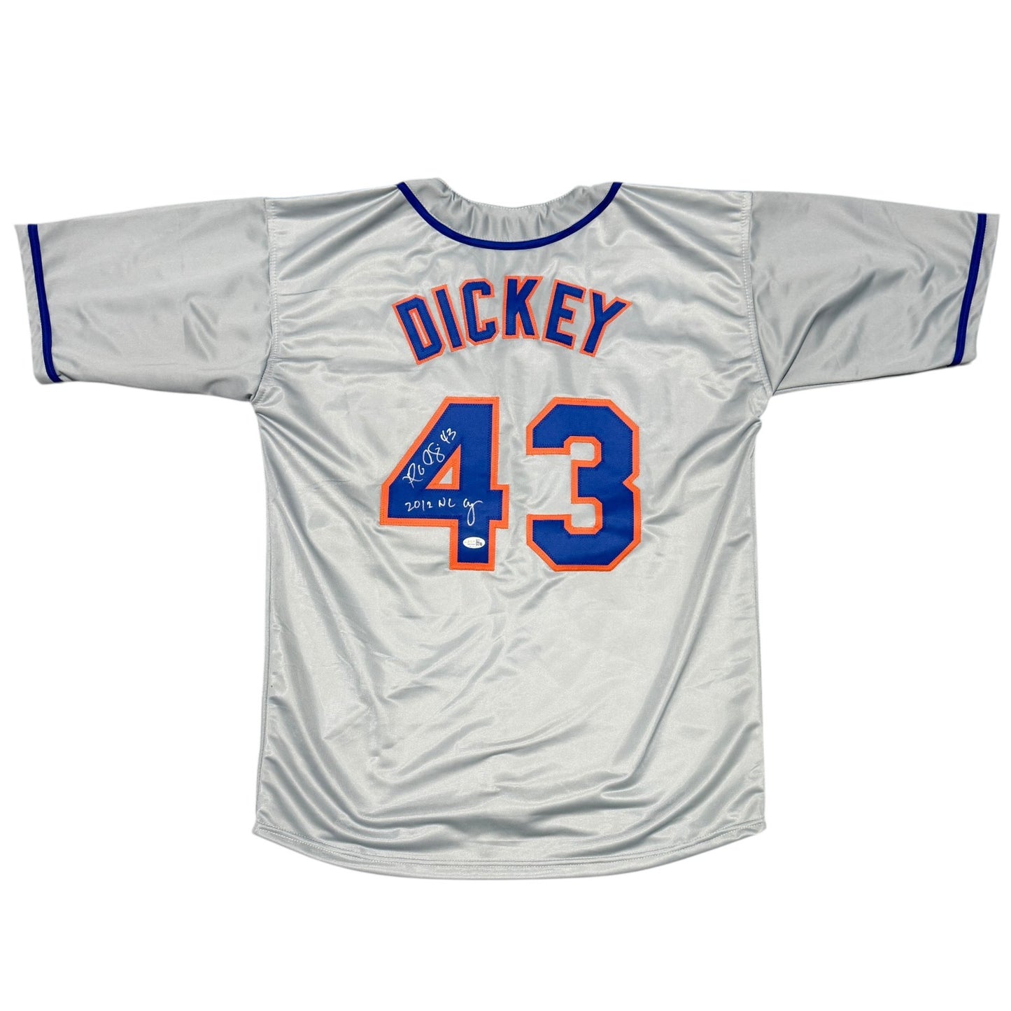 R.A. Dickey Signed New York Mets Custom Jersey 2012 NL CY JSA Witness