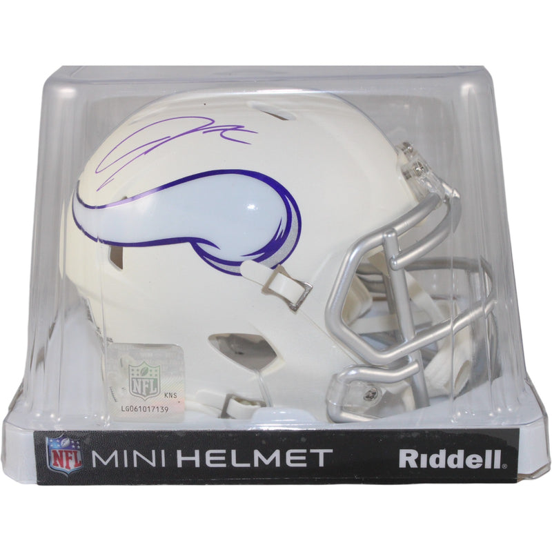 Jordan Addison Signed Minnesota Vikings 2024 Alternate Mini Helmet