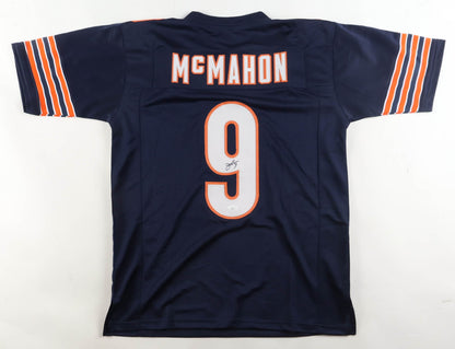 Jim McMahon Autographed Chicago Bears Blue Custom Jersey