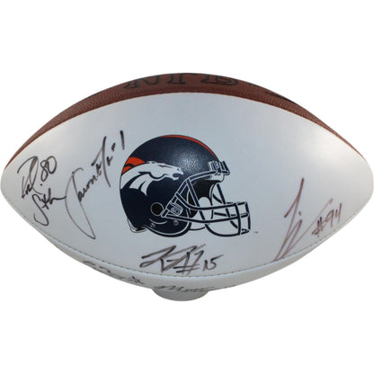Mike Shanahan, Rod Smith & Jason Elam Signed Denver Broncos 2002 Team Football
