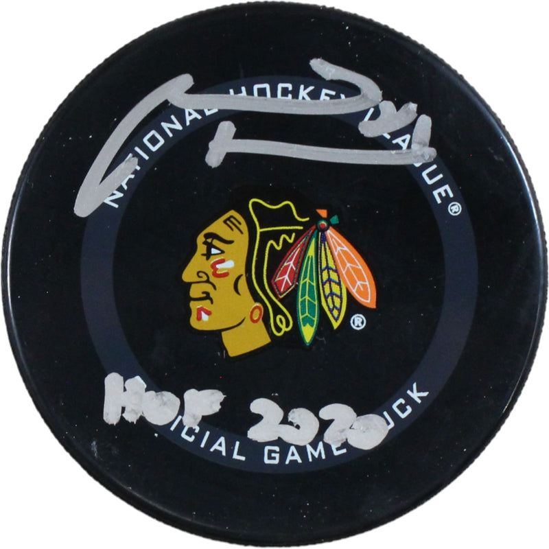 Marian Hossa Autographed Chicago Blackhawks Official Hockey Puck (HOF)