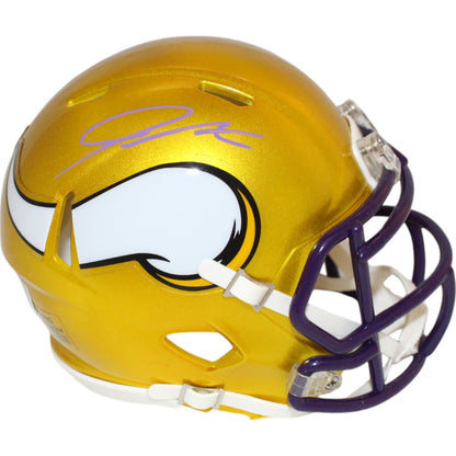 Jordan Addison Minnesota Vikings Autographed Flash Mini Helmet