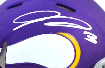 Jordan Addison Autographed Minnesota Vikings Tribute Speed Mini Helmet