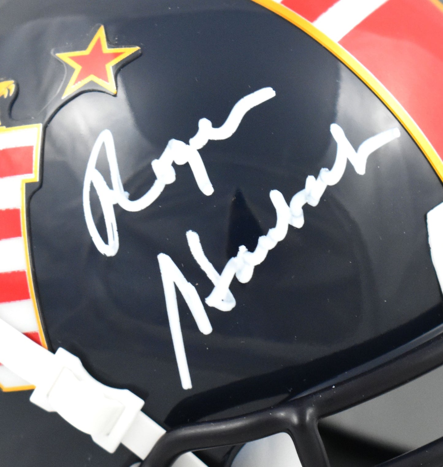Roger Staubach Signed Navy Midshipmen DTOM Mini Helmet