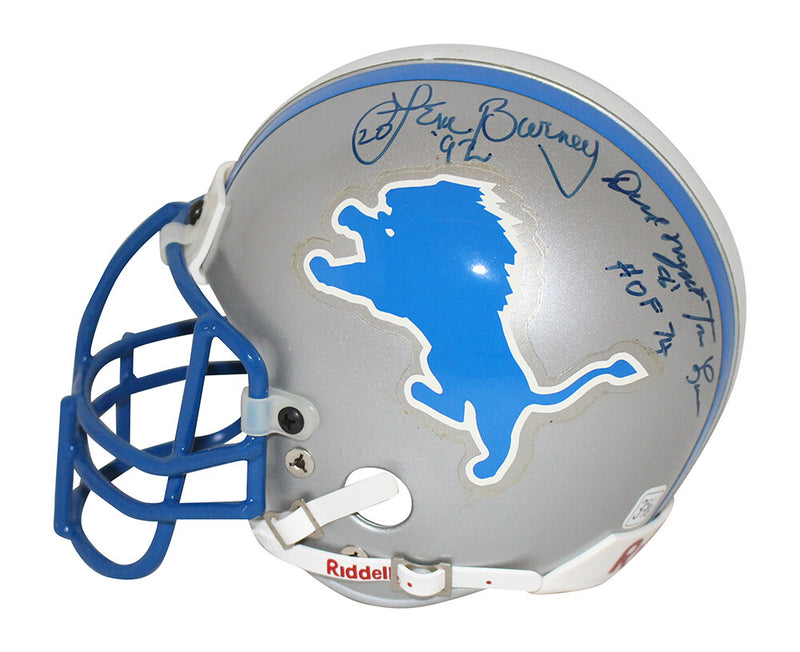 Schmidt, Lary, Barney & Night Train Lane Signed Detroit Lions Mini Helmet