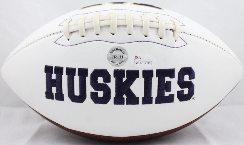 John Ross Signed Washington Huskies Logo Football