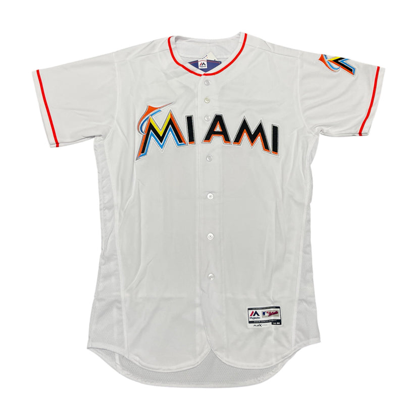 Ichiro Suzuki Miami Marlins Autographed Majestic Authentic Jersey (BAS)