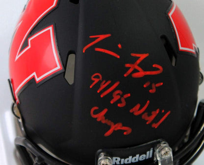 Tommie Frazier Signed Nebraska Cornhuskers AMP Edition Mini Helmet