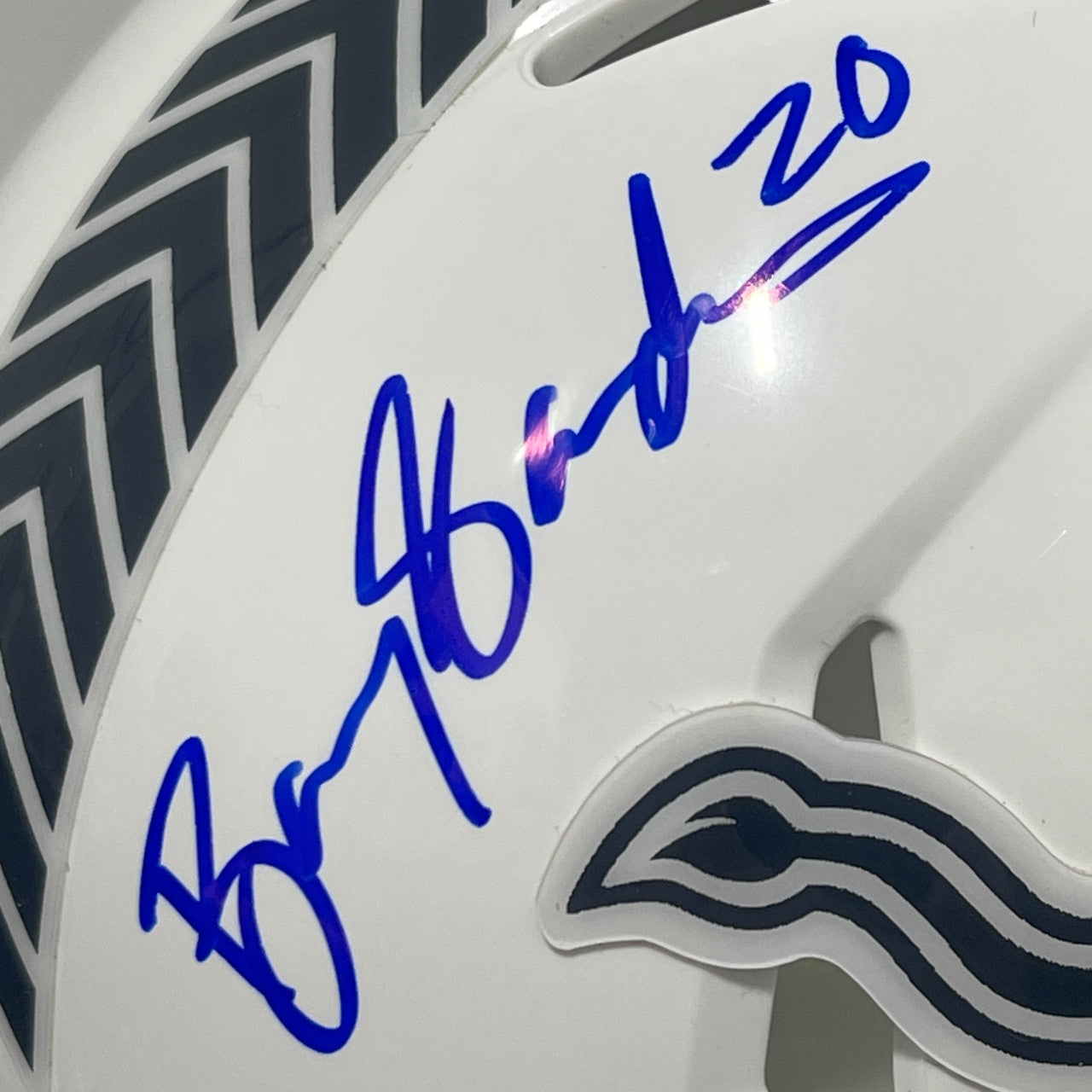 Barry Sanders Detroit Lions Signed Salute Mini Helmet (BAS Witnessed)