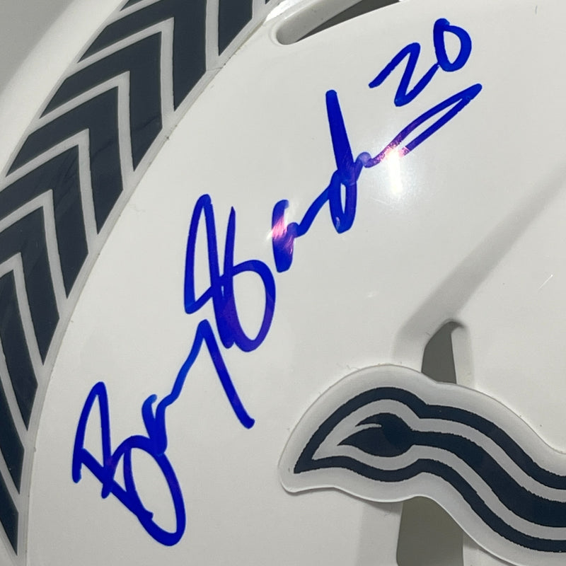 Barry Sanders Detroit Lions Signed Salute Mini Helmet (BAS Witnessed)