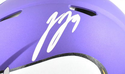J.J. McCarthy Signed Minnesota Vikings Full Size Speed Authentic Helmet