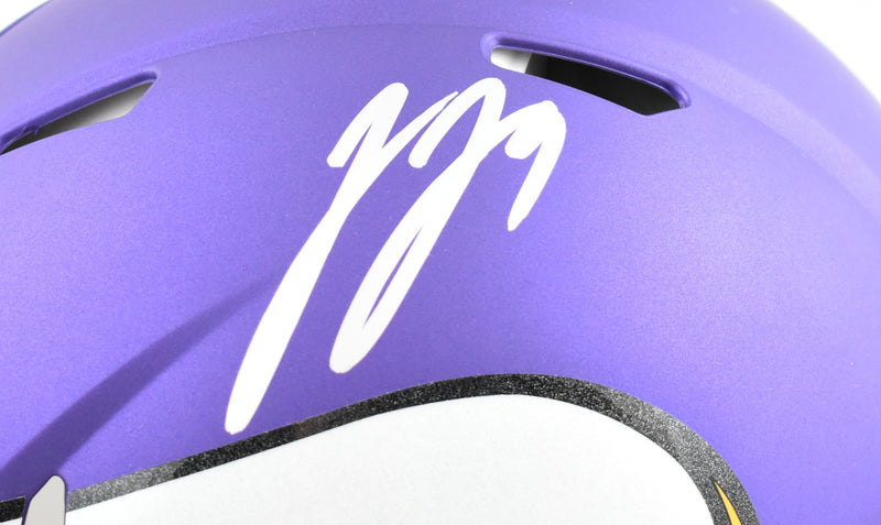 J.J. McCarthy Signed Minnesota Vikings Full Size Speed Authentic Helmet