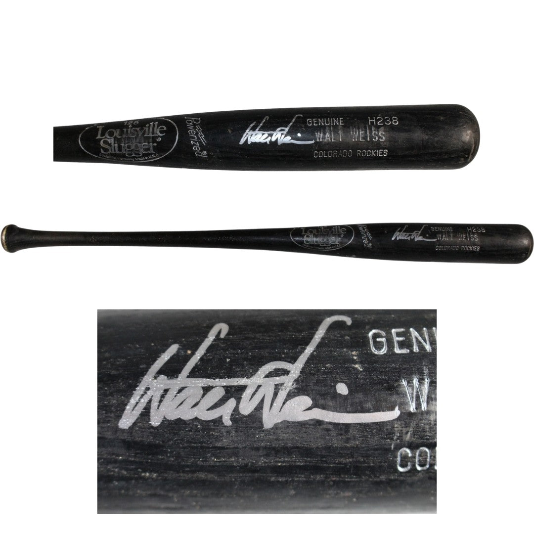 Walt Weiss Autographed Colorado Rockies Game-Used Broken Baseball Bat