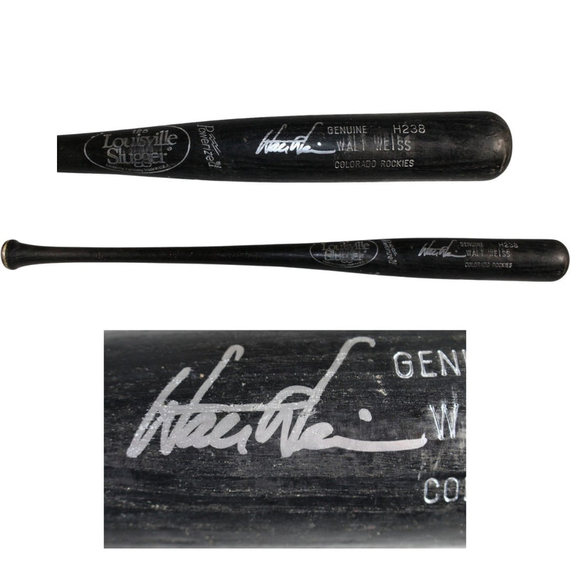 Walt Weiss Autographed Colorado Rockies Game-Used Broken Baseball Bat
