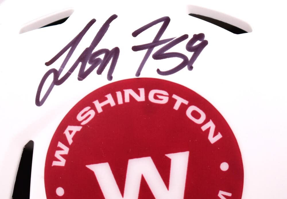 London Fletcher Signed Washington Commanders Lunar Speed Mini Helmet