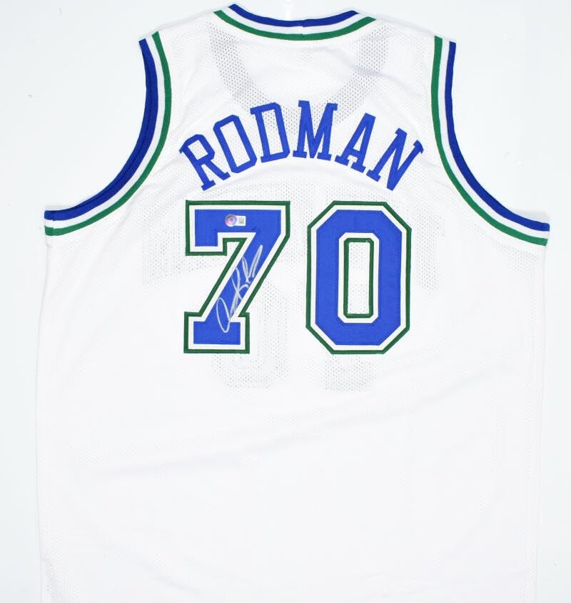 Dennis Rodman Autographed Custom White Jersey