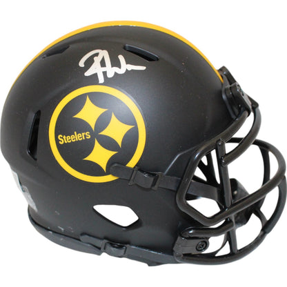 Roman Wilson Signed Pittsburgh Steelers Eclipse Mini Helmet Beckett
