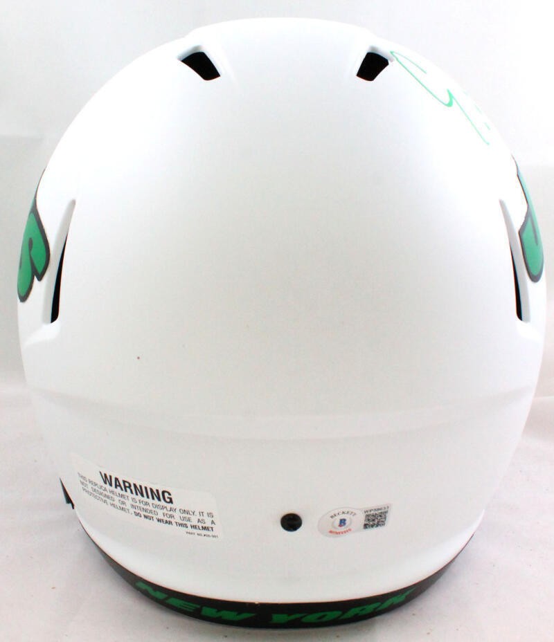 Elijah Moore Signed New York Jets Lunar Speed Full Size Helmet