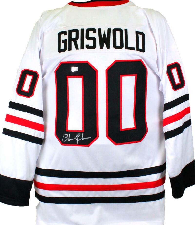 Chevy Chase Signed Clark Griswold Christmas Vacation Hockey Jersey