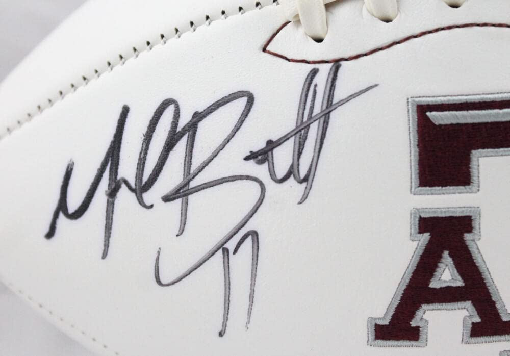 Michael Bennett Signed Texas A&M Aggies Logo Football