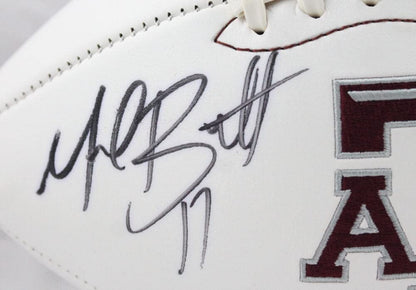 Michael Bennett Signed Texas A&M Aggies Logo Football